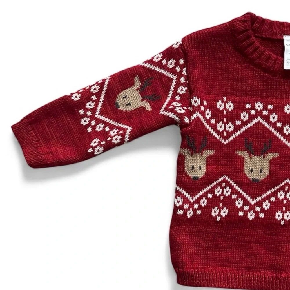 Carter’s Baby Boy Reindeer Sweater & Corduroy Pants Set Size 6 Months NWT